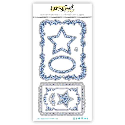 Honey Bee Decorative Star Layering Frames Honey Cuts Die