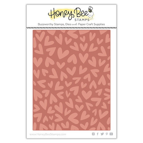 Honey Bee Foiled Fluttering Hearts A2 Cover Plate 