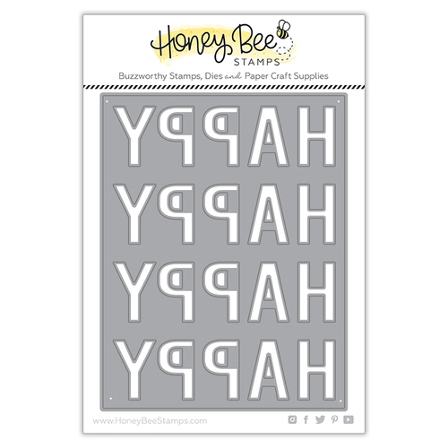 Honey Bee Happy Happy Happy A2 Cover Plate Honey Cuts Dies