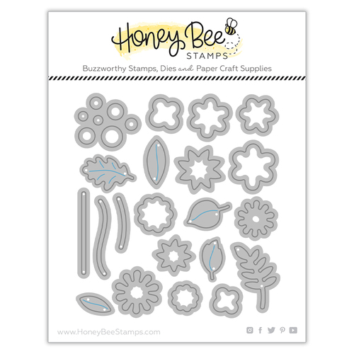 Honey Bee Itty Bitty Fall Flowers Honey Cuts Die