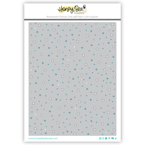 Honey Bee Scattered Stars A2 Cover Plate Honey Cuts Die