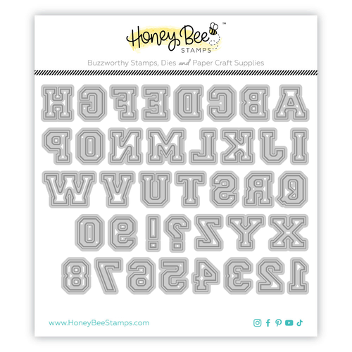 Honey Bee Varsity Letters Alphabet Honey Cuts Die