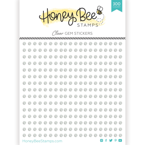 Honey Bee Clear Gem Stickers