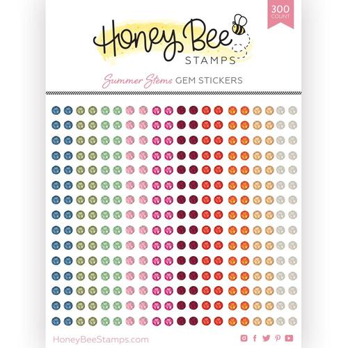 Honey Bee Summer Stems Gem Stickers