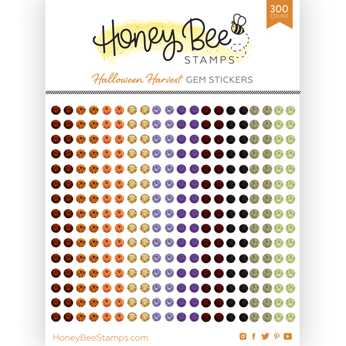 Honey Bee Halloween Harvest Gem Stickers