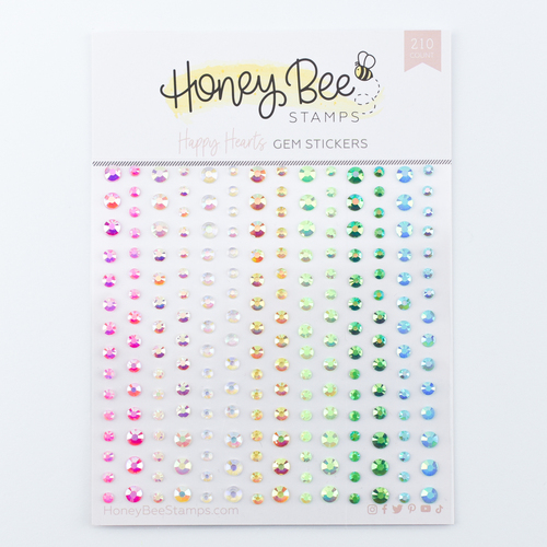 Honey Bee Happy Hearts Gem Stickers