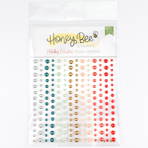 Honey Bee Holiday Wishes Pearls Pearl Stickers 210 Count