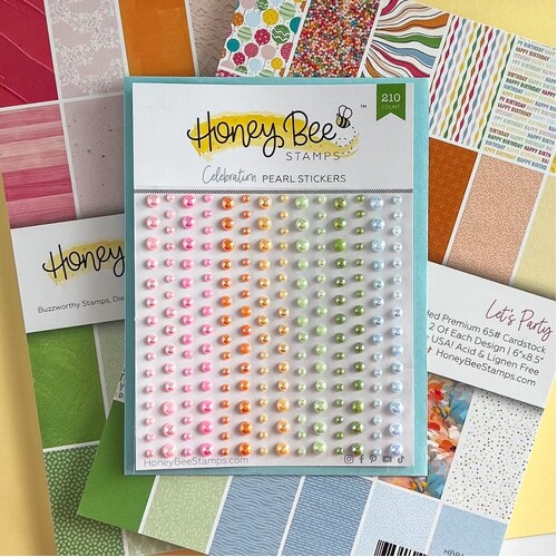 Honey Bee Celebration Pearl Stickers - 210 Count