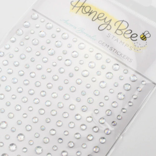 Honey Bee Aurora Borealis Gem Stickers