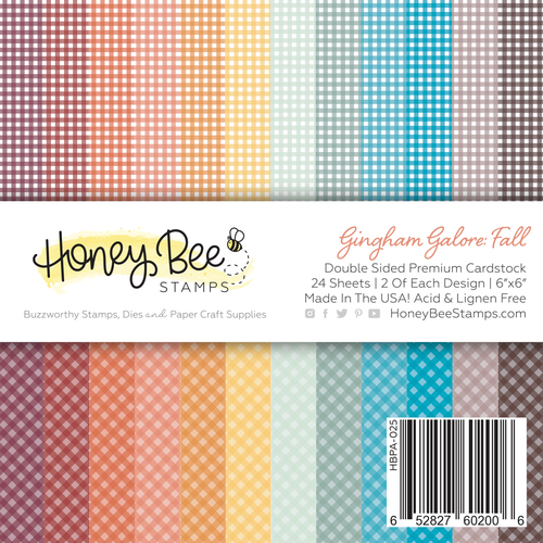 Honey Bee Gingham Galore: Fall 6" Paper Pad