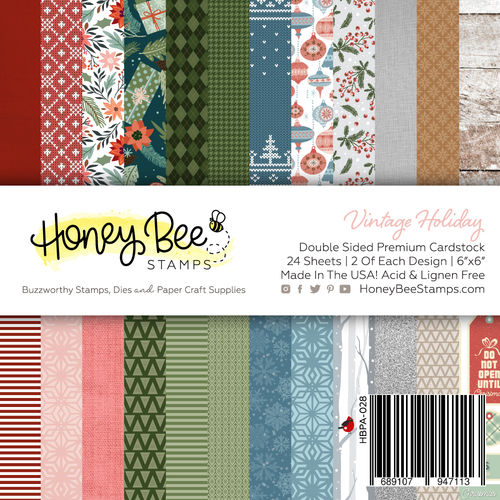 Honey Bee Vintage Holiday 6" Paper Pad