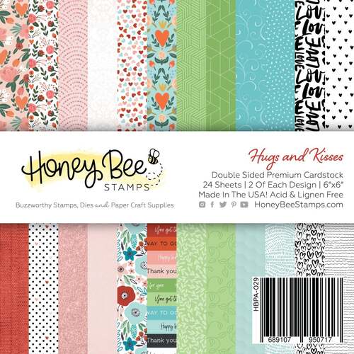 Honey Bee Hugs & Kisses 6" Paper Pad