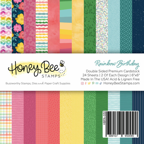 Honey Bee Rainbow Birthday Paper Pad