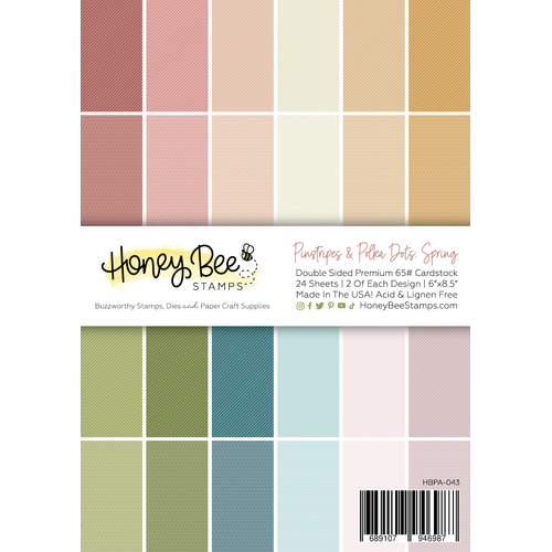 Honey Bee Pinstripes & Polka Dots: Spring Paper Pad