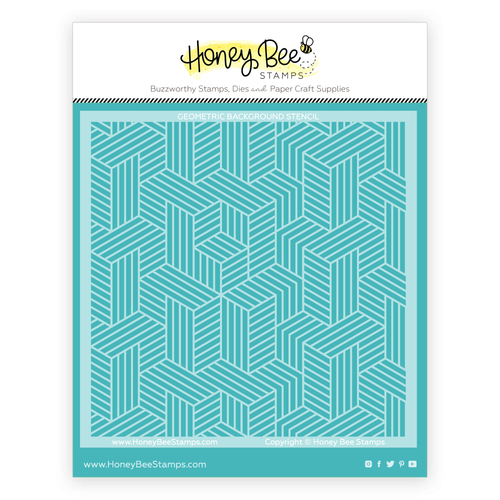 Honey Bee Geometric Lines Background Stencil