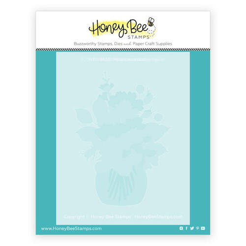 Honey Bee Floral Vase Coordinating Stencil