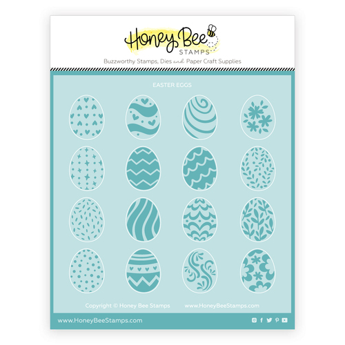 Honey Bee Easter Eggs Coordinating Stencil