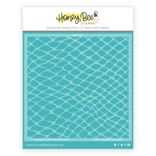 Honey Bee Fish Net Background Stencil
