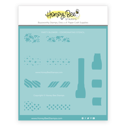 Honey Bee Party Blower - Coordinating Stencil