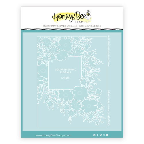 Honey Bee Squared Spring Florals - Set of 6 Coordinating Stencils