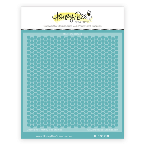 Honey Bee Mini Hexagons - Background Stencil