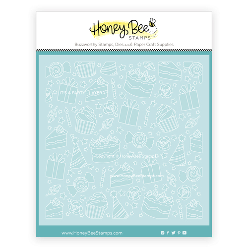 Honey Bee It's A Party  - Set of 6 Coordinating Stencils