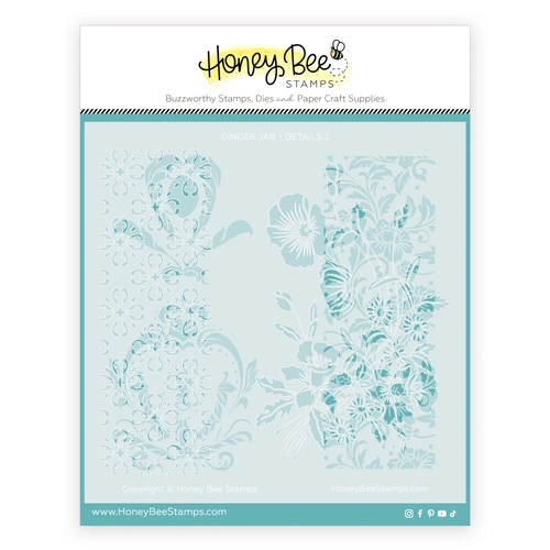 Honey Bee Ginger Jar Detail Stencil (Set Of 2)