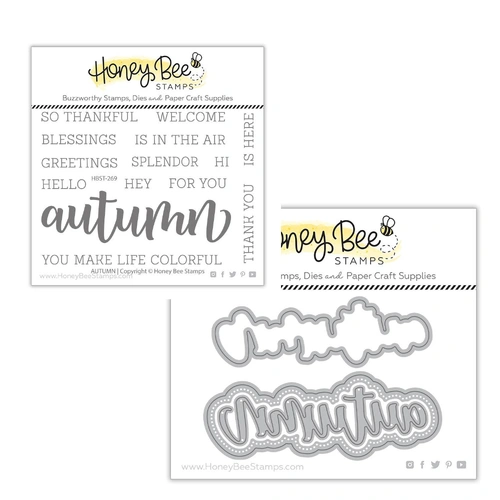 Honey Bee Autumn Stamp & Die Bundle
