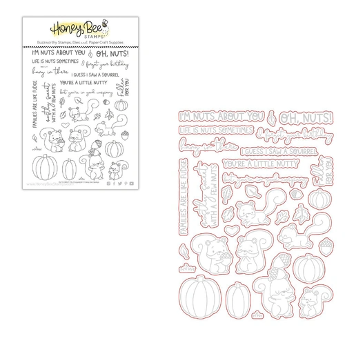 Honey Bee Nuts About You Stamp & Die Bundle