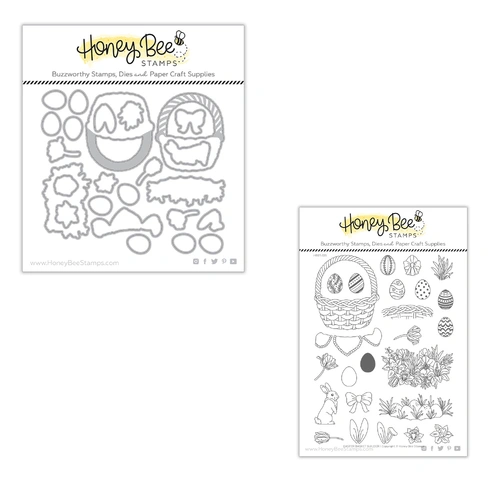 Honey Bee Easter Basket Builder Stamp & Die Bundle