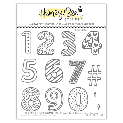 Honey Bee Sugar Cookie Numbers Stamp Set