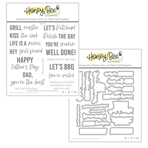 Honey Bee Kiss The Cook Stamp & Die Bundle
