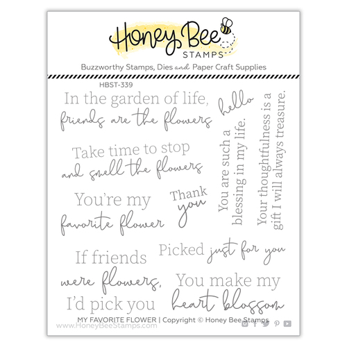 Honey Bee My Favorite Flower Stamp Set