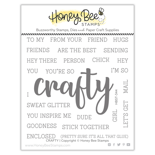 Honey Bee Crafty Buzzword Stamp Set