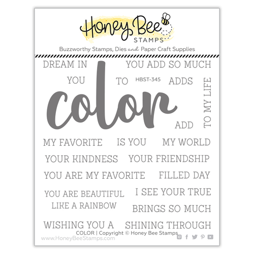 Honey Bee Color Buzzword Stamp Set