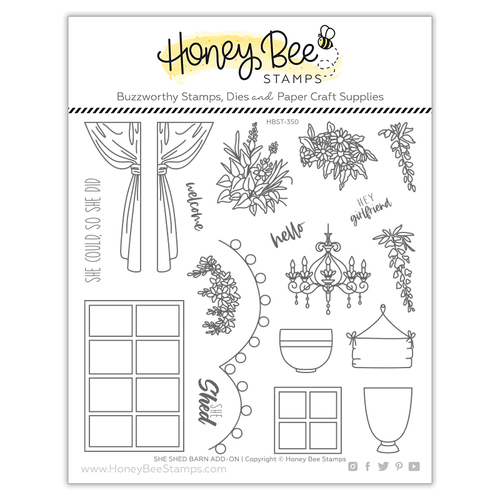 Honey Bee She Shed Barn Add-on Stamp Set