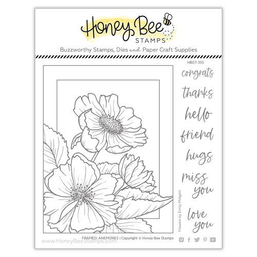 Honey Bee Framed: Anemones Stamp Set