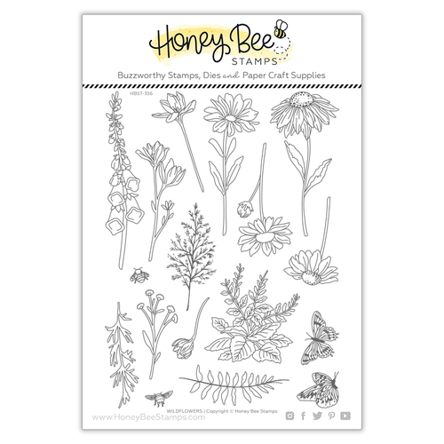 Honey Bee Wildflowers Stamp Set