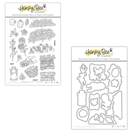 Honey Bee Loads Of Fall 6x8 Stamp & Die Bundle