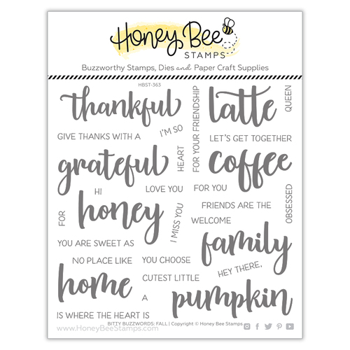 Honey Bee Bitty Buzzwords- Fall 6x6 Stamp Set