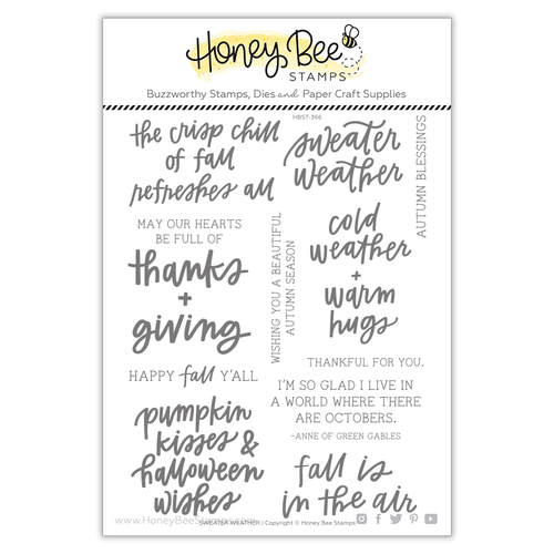 Honey Bee Sweater Weather 6x8 Stamp Set
