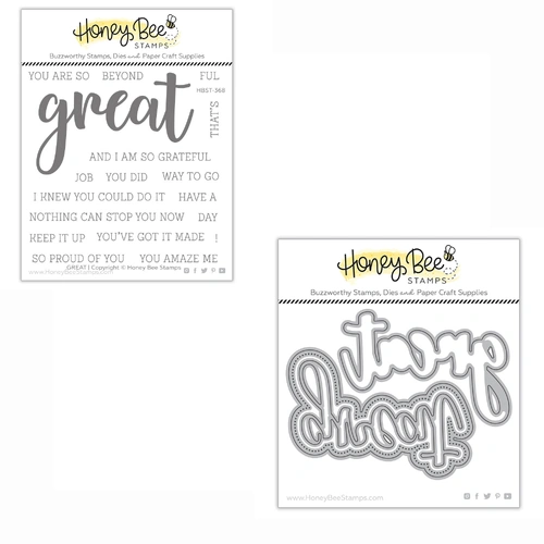 Honey Bee Great Buzzword Stamp & Die Bundle