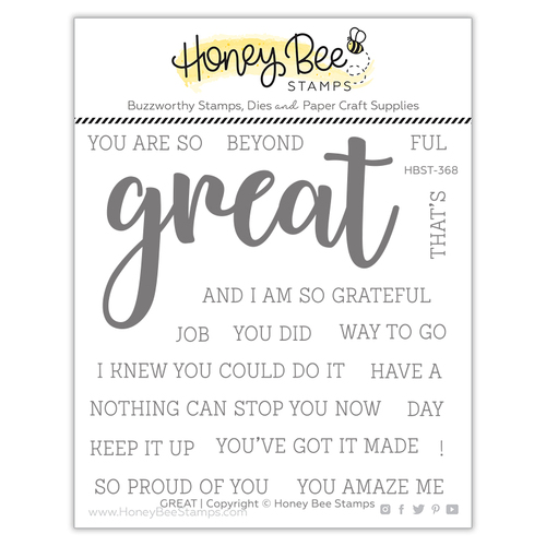 Honey Bee Great Buzzword 4x4 Stamp Set