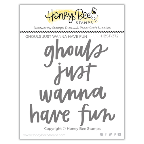 Honey Bee Ghouls Just Wanna Have Fun 3x3 Stamp Set