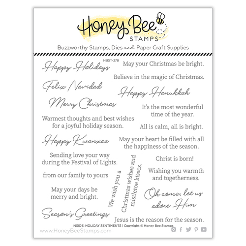 Honey Bee Inside: Holiday Sentiments Stamp Set