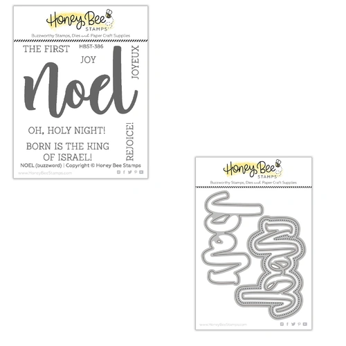 Honey Bee Noel Buzzword Stamp and Die Set