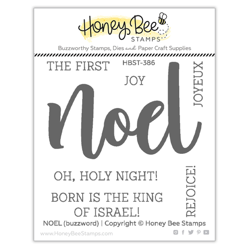 Honey Bee Noel Buzzword Stamp Set