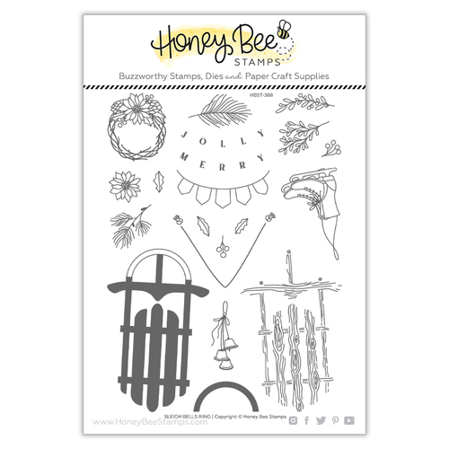 Honey Bee Sleigh Bells Ring Stamp Set