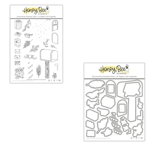 Honey Bee Merry Mail Stamp and Die Bundle