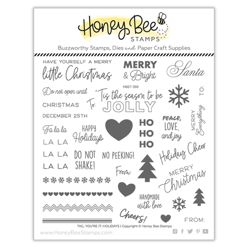 Honey Bee Tag, You're It: Holidays Stamp Set
